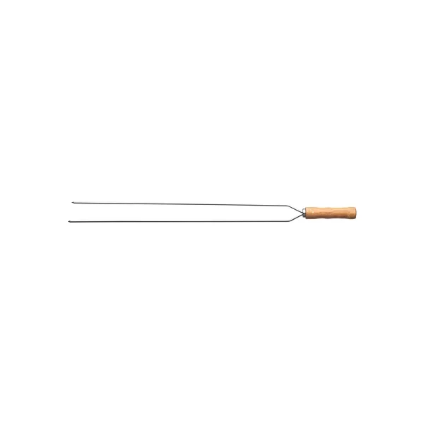 Espeto Duplo para Churrasco Tramontina com Lâmina em Aço Inox e Cabo de Madeira 65 cm - 26419065