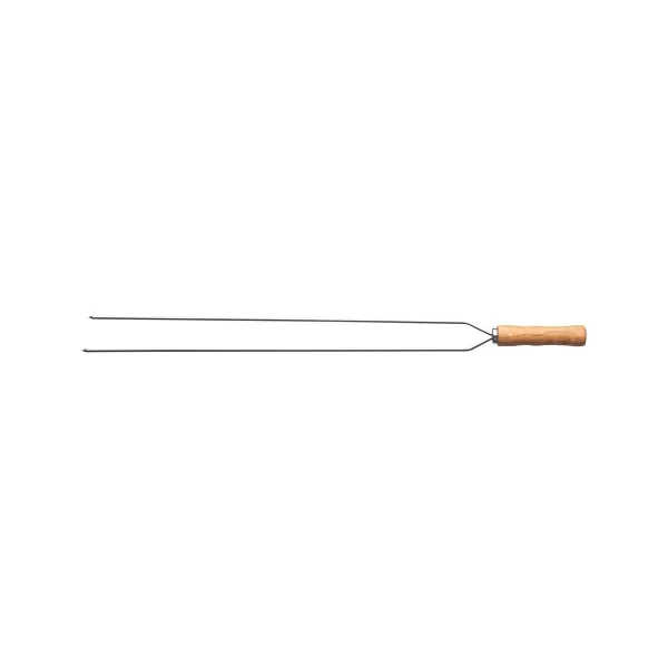 Espeto Duplo para Churrasco Tramontina com Lâmina em Aço Inox e Cabo de Madeira 75 cm - 26419075