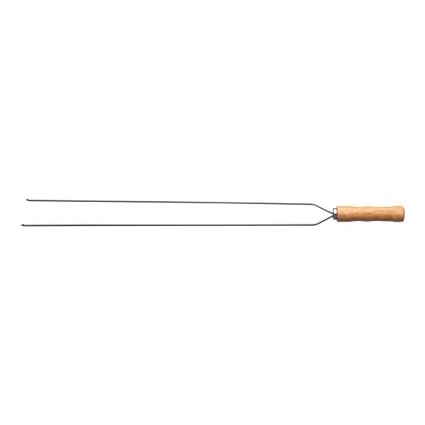 Espeto Duplo para Churrasco Tramontina com Lâmina em Aço Inox e Cabo de Madeira 95 cm - 26419095