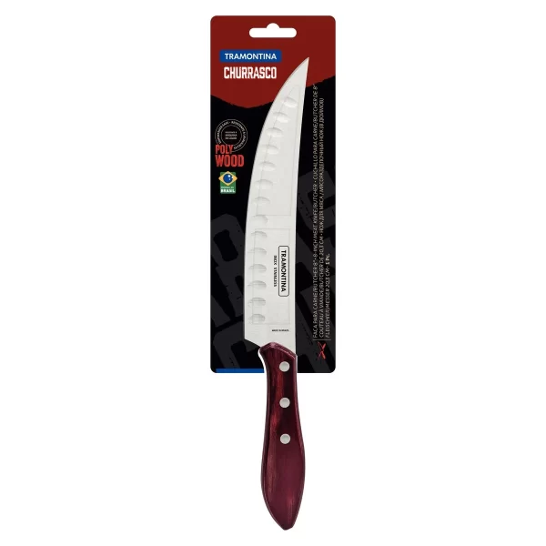 Faca para Carne Butcher Tramontina com Lâmina em Aço Inox e Cabo em Madeira Tratada Polywood Vermelho 8" - 21180178 - Image 2