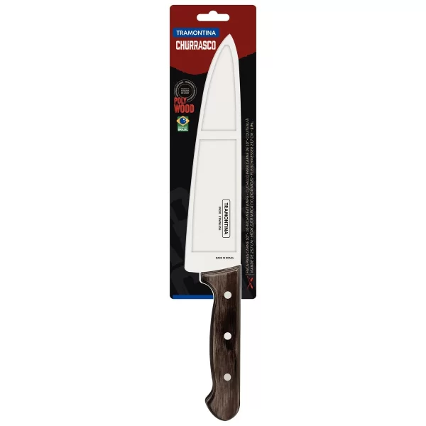 Faca para Carne Tramontina com Lâmina de Aço Inox e Cabo em Madeira Tratada Polywood Castanho 10" - 21199922 - Image 2