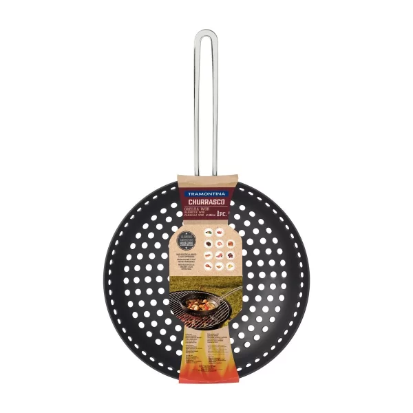 Grelha Wok Furada Tramontina Churrasco em Alumínio Anodizado com Cabo 26 cm - 20847026 - Image 9