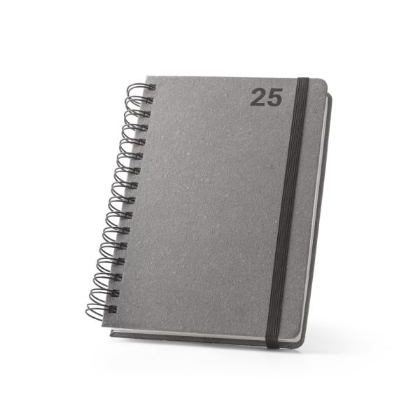 Agenda A5 com argolas em pele reciclada - 66215