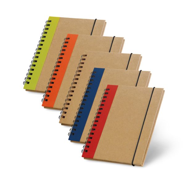 CORNISH. Caderno A6 em cartão com folhas lisas reciclado - 93428
