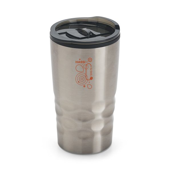 HASSI. Copo térmico de viagem em aço inox e PP - 94676 - Image 4