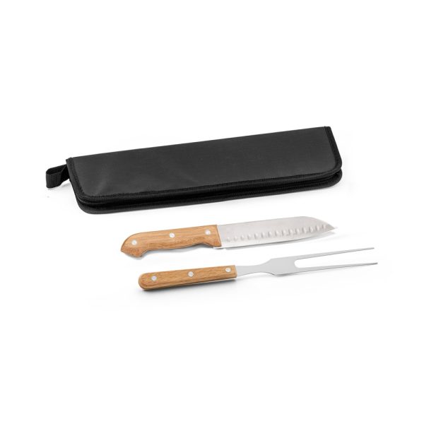 LOVAGE. Kit churrasco com estojo em 210D com 2 peças - 94365