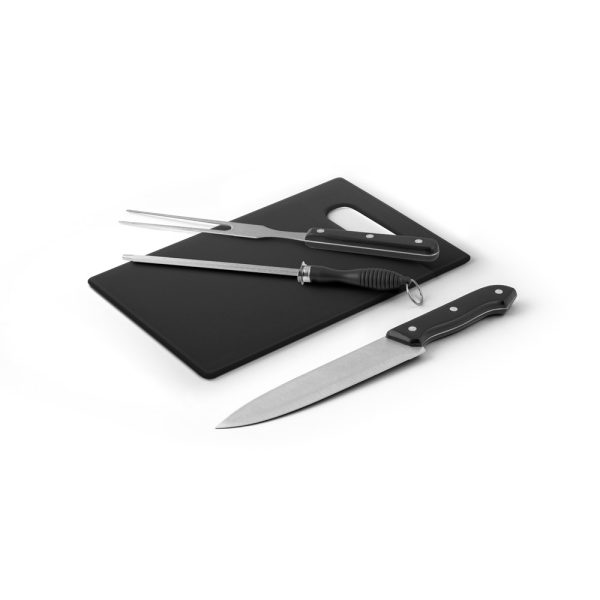 RAVIOLI. Kit churrasco em estojo em 210D com peças em aço inox e PP - 94102 - Imagem 2