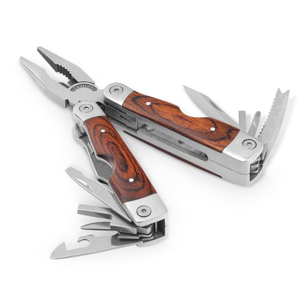 MAGNUM. Alicate dobrável com ferramentas multifunções em aço inox e madeira - 94022 - Image 3
