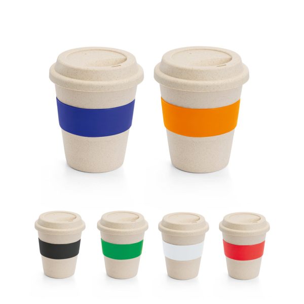 LATTE. Copo de viagem em fibra de bambu (60%) e PP (40%) 380 mL - 94067