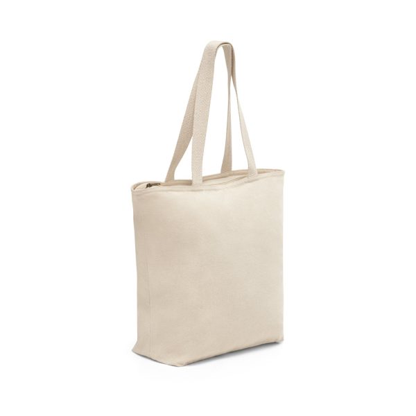 HACKNEY. Sacola 100% algodão com fecho (280 g/m²) - 92926 - Imagem 2
