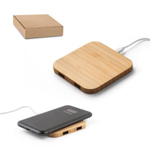 DALTON. Carregador wireless super rápido em bambu 15 W - 97123