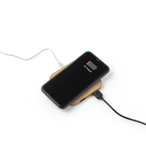 DALTON. Carregador wireless super rápido em bambu 15 W - 97123 - Image 6