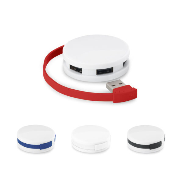 GARDNER. Hub USB 2.0 em ABS com 4 portas - 97357