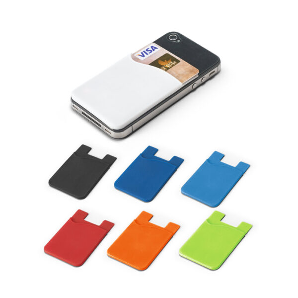 SHELLEY. Porta cartões para celular em silicone - 93320