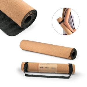 GERES. Tapete de exercício para yoga em cortiça e TPE com espessura até 3,7 mm - 98138