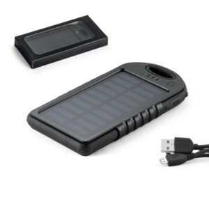 DAY. Bateria portátil solar em ABS com painel solar e LED 2.000 mAh - 97371