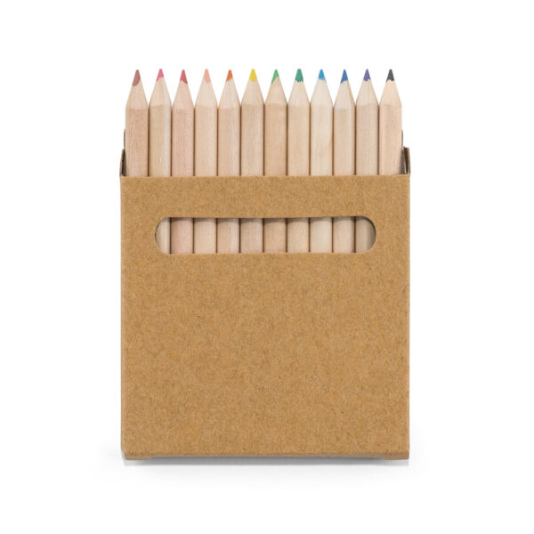 COLOURED. Caixa de cartão com 12 mini lápis de cor - 51747 - Imagem 3