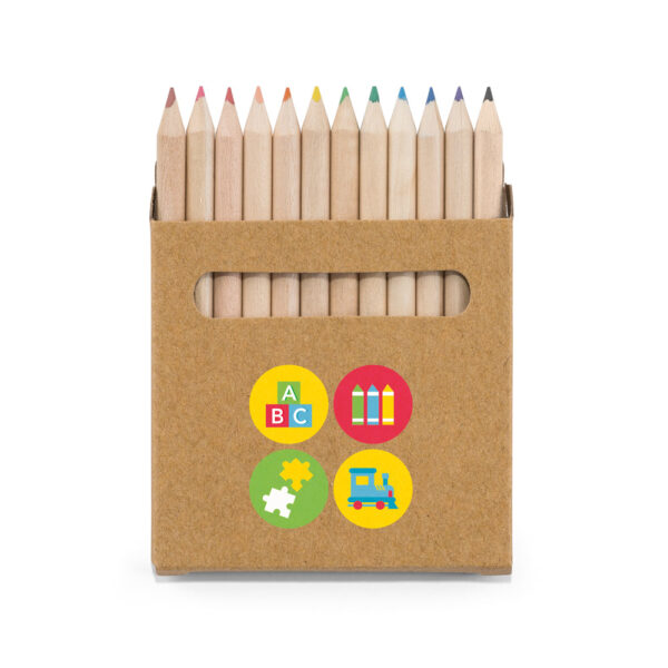 COLOURED. Caixa de cartão com 12 mini lápis de cor - 51747 - Imagem 4