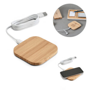 ECOPOWER. Carregador wireless em bambu 15W - 57910
