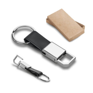 BOURCHIER. Chaveiro em c.sintético e metal com mosquetão - 93363