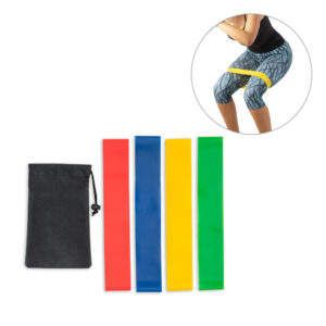 BURPEE. Conjunto de 4 bandas elásticas com bolsa de non-woven - 99970