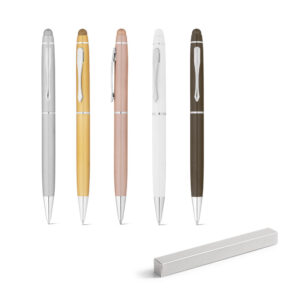 JULIE. Esferográfica em metal com ponteira touch e mecanismo twist - 81144