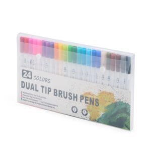 Kit Canetinhas Ponta Dupla Com 24 Cores - 08332-24