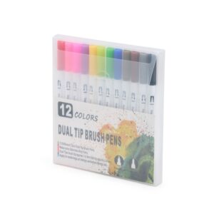 Kit Canetinhas Ponta Dupla Com 12 Cores - 08332-12