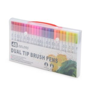 Kit Canetinhas Ponta Dupla Com 48 Cores - 08332-48