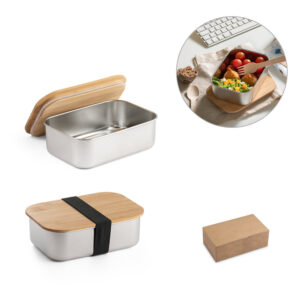 SHINO. Lancheira. Marmita em aço inox e tampa em bambu 800 mL - 94025
