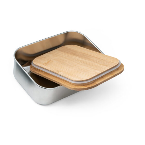 SHINO. Lancheira. Marmita em aço inox e tampa em bambu 800 mL - 94025 - Imagem 7