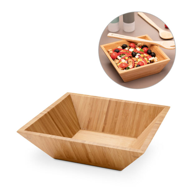 PEPPER. Saladeira em bambu em formato quadrado - 93968