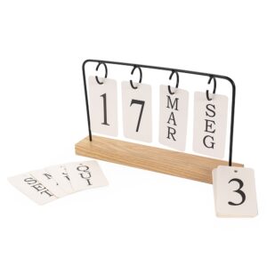 Calendário Madeira com Alça Metal - 15250