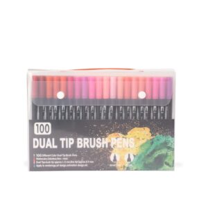 Kit Canetinhas Ponta Dupla 100 Cores - 08332B-100