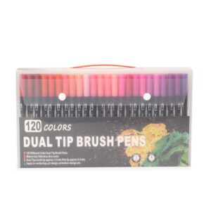 Kit Canetinhas Ponta Dupla 120 Cores - 08332B-120