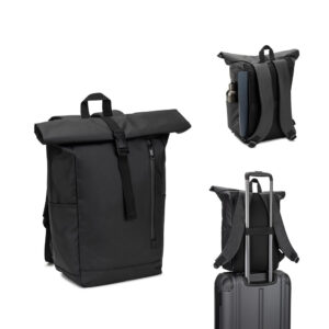 OSASCO BPACK. Mochila "Roll top" com design em sistema de fecho que permite enrolar a parte superior em poliéster reciclado 600D de alta densidade com revestimento resistente á água 20 L - 92571