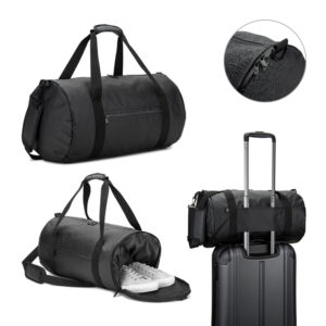 OSASCO SPORT. Bolsa esportiva em formato cilíndrico em poliéster reciclado 600D de alta densidade com compartimento lateral para sapatos 32 L - 92573