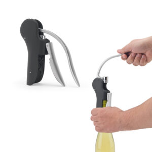 LAGREIN. Saca-rolhas em ABS e zinco com alavanca automática para abertura fácil - 94374