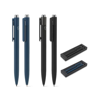 MEDEIROS. Conjunto composto por uma esferográfica e uma caneta sem tinta, ambas em alumínio 94% reciclado - 51980